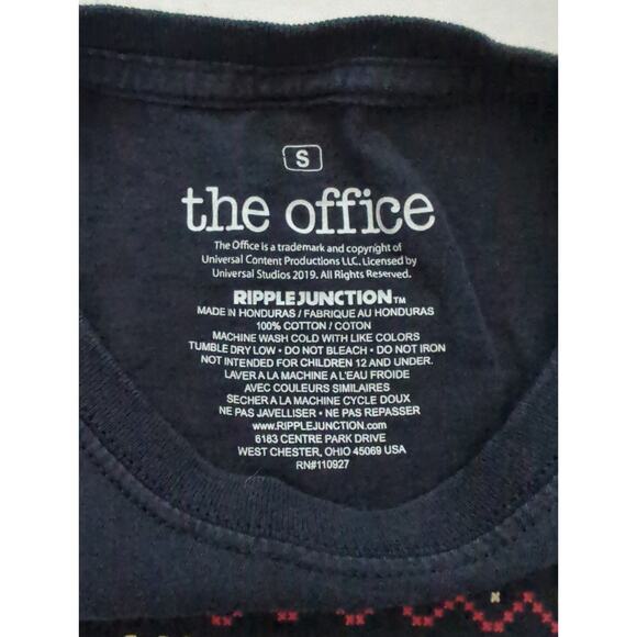 Mens Office Fact Xmas Is Here Dwight Elf Black Graphic Tee Small Christmas Shirt - Picture 3 of 4